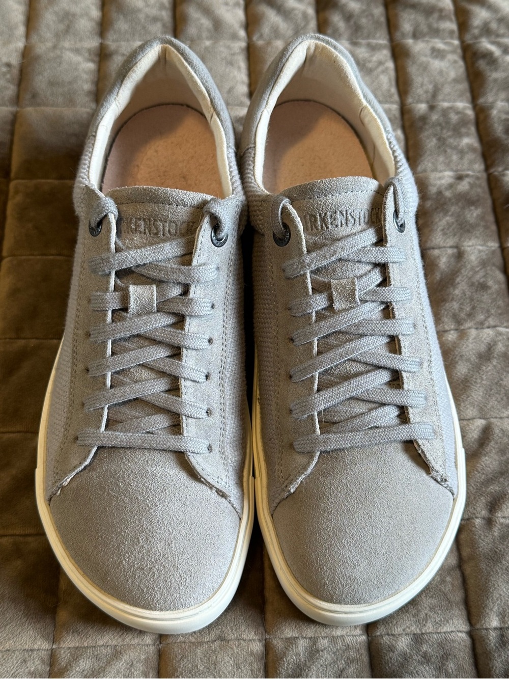 Birkenstock Light Gray Suede Bend Low Casual Sneakers